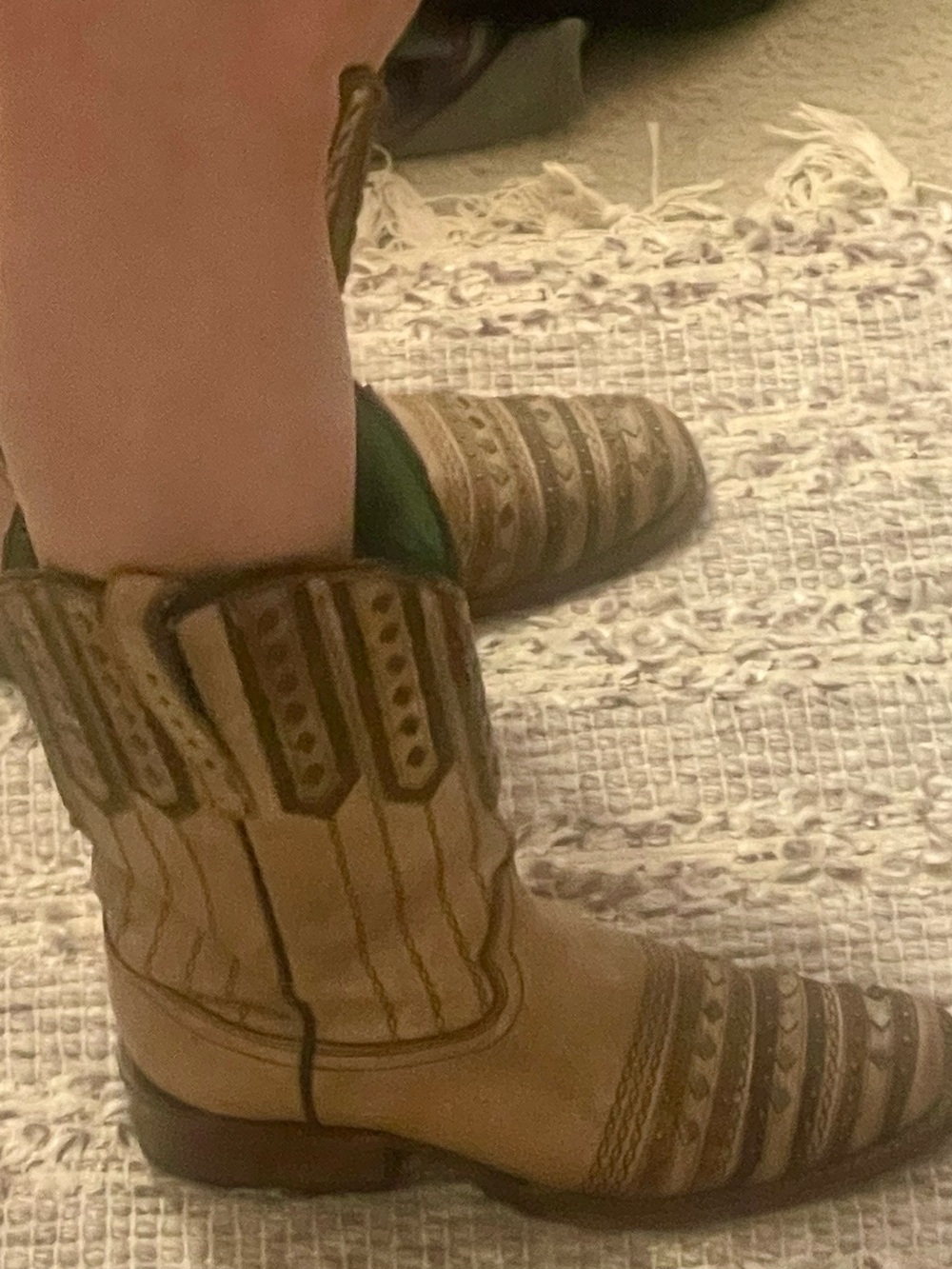 Corral Tan Embroidered Western Ankle Booties